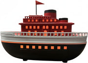 DOME Cruise Ship Humidifier & Essential Oil Diffuser | 300ml Ultrasonic Cool Mist, Whisper-Quiet, LED Night Light, Auto Shut-Off, USB Powered – Red/Black