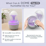 Modern Dome™ Jellyfish Rain Cloud Humidifier | 300ml Aroma Diffuser with 7-Color RGB LED Night Light, Whisper-Quiet & Auto Shut-Off