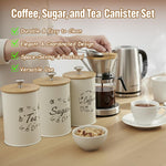 Coffee Tea Sugar Canisters Set of 3 | DOME