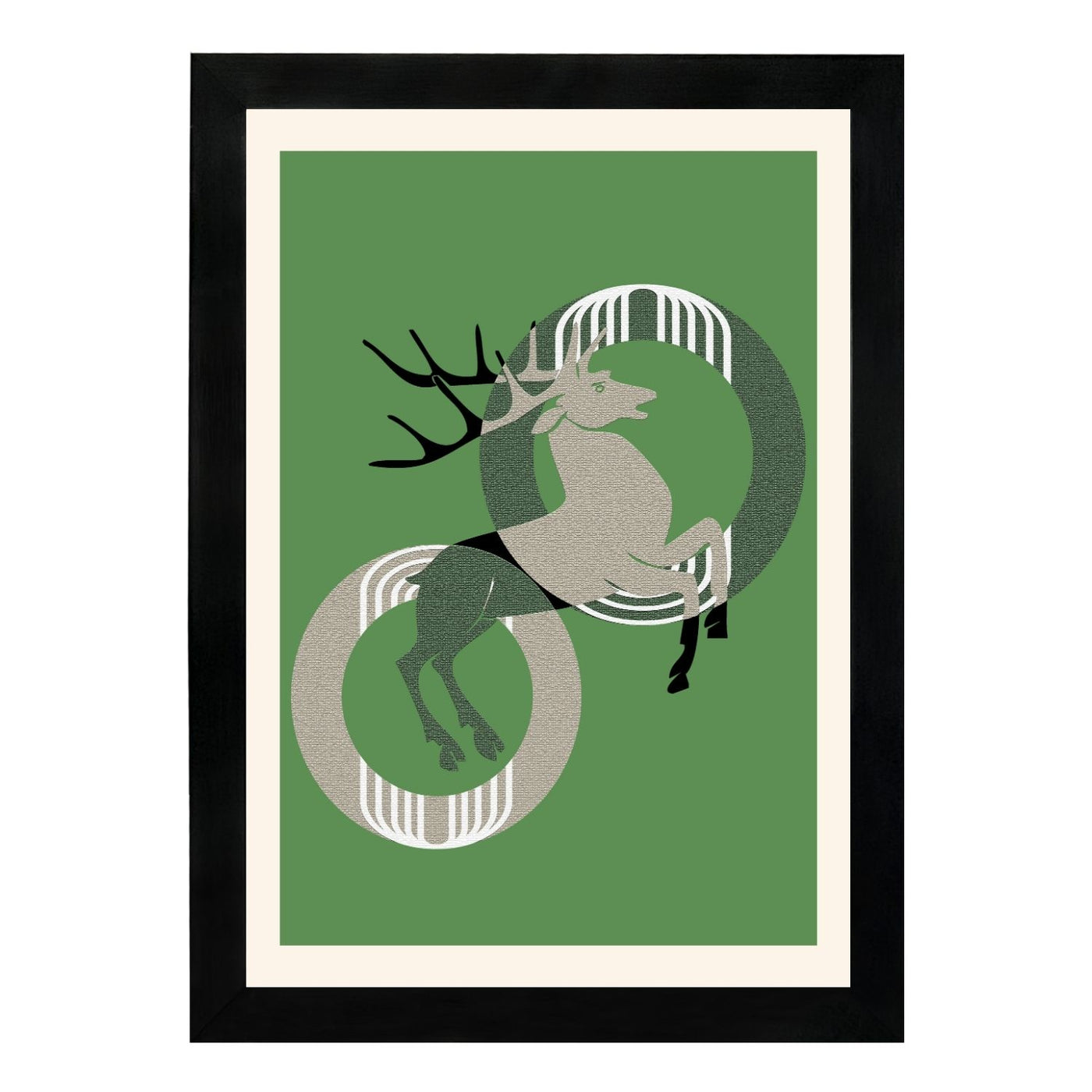 MD Art Collections | Minimalist Abstract Wall Art – Sage Green, Watercolor Green, Beige Flower, Wildflower & Green | A4/A3 Black or Mahogany Wood PVC Frame