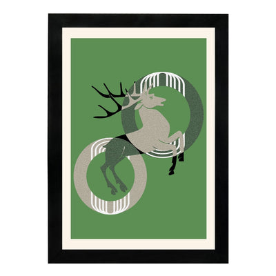 MD Art Collections | Minimalist Abstract Wall Art – Sage Green, Watercolor Green, Beige Flower, Wildflower & Green | A4/A3 Black or Mahogany Wood PVC Frame