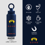 Insulated Water Bottle with Magnetic Phone Holder – Leakproof Stainless Steel Thermos Flask – Hot 12 H/Cold 24 H – Gym, Office & Outdoor Use - 32 oz