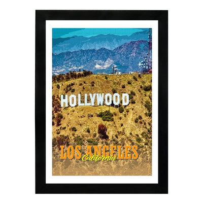 MD Art Collections Old City Posters – Vintage Travel Wall Art Prints, Pick Your Iconic Cities with A4/A3 with Black or Mahogany Wood PVC frame