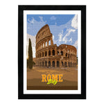 MD Art Collections Old City Posters – Vintage Travel Wall Art Prints, Pick Your Iconic Cities with A4/A3 with Black or Mahogany Wood PVC frame