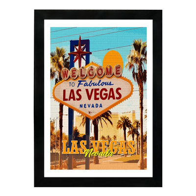 MD Art Collections Old City Posters – Vintage Travel Wall Art Prints, Pick Your Iconic Cities with A4/A3 with Black or Mahogany Wood PVC frame