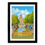MD Art Collections Old City Posters – Vintage Travel Wall Art Prints, Pick Your Iconic Cities with A4/A3 with Black or Mahogany Wood PVC frame