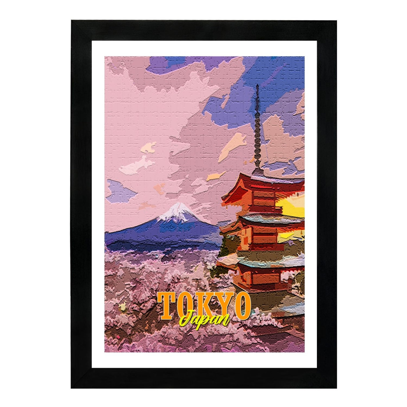 MD Art Collections Old City Posters – Vintage Travel Wall Art Prints, Pick Your Iconic Cities with A4/A3 with Black or Mahogany Wood PVC frame