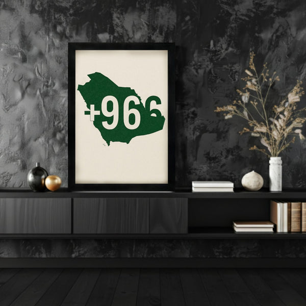 MD Art Collections – Vintage Travel Wall Art Print – Country Code (A4/A3, with PVC Frame)