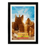 MD Art Collections | Religious Places of Saudi Arabia Wall Art – Mecca, The Grand Mosque, Mount Arafat, Jabal al-Nour, Medina & Diriyah | A4/A3 with Black or Mahogany Wood PVC Frame