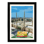 MD Art Collections | Religious Places of Saudi Arabia Wall Art – Mecca, The Grand Mosque, Mount Arafat, Jabal al-Nour, Medina & Diriyah | A4/A3 with Black or Mahogany Wood PVC Frame