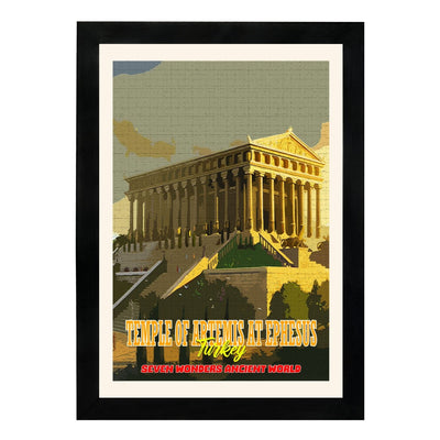 MD Art Collections – Seven Wonders of the Ancient World Wall Art – A4/A3 PVC Frame | Great Pyramid of Giza, Hanging Gardens of Babylon, Statue of Zeus, Temple of Artemis, Mausoleum at Halicarnassus, Colossus of Rhodes, Lighthouse of Alexandria