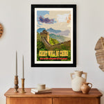 MD Art Collections - New Seven Wonders of the World Wall Art Collection – Great Wall, Petra, Machu Picchu, Chichén Itzá, Colosseum & Taj Mahal | A4/A3 with Black or Mahogany Wood PVC Frame