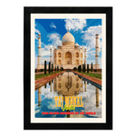 MD Art Collections - New Seven Wonders of the World Wall Art Collection – Great Wall, Petra, Machu Picchu, Chichén Itzá, Colosseum & Taj Mahal | A4/A3 with Black or Mahogany Wood PVC Frame
