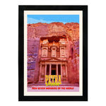 MD Art Collections - New Seven Wonders of the World Wall Art Collection – Great Wall, Petra, Machu Picchu, Chichén Itzá, Colosseum & Taj Mahal | A4/A3 with Black or Mahogany Wood PVC Frame