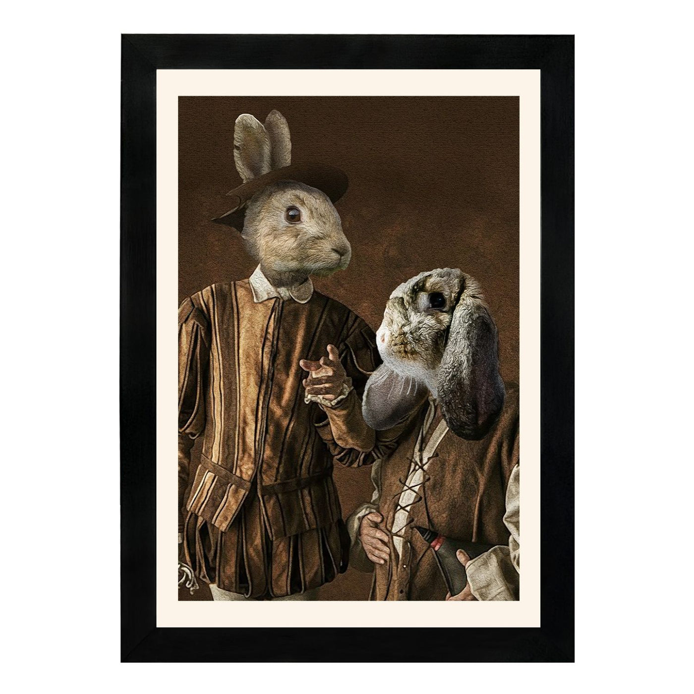 MD Art Collections – Wall Art for Living Room Animals Collection: Swan, Duck, Black Cat, Owl, Seven Cranes, Sika Deer, Swan Green, Bunny & Rabbit, Giraffe (A4/A3 with Black or Mahogany Wood PVC Frames)