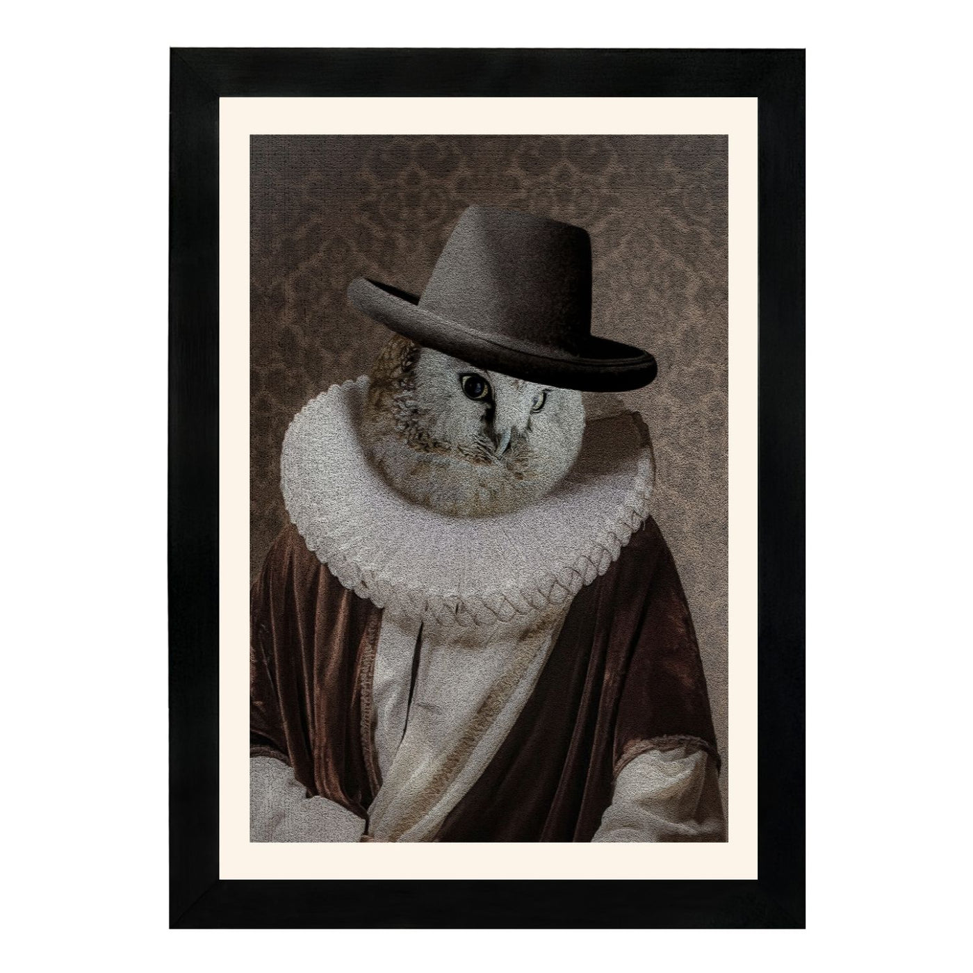 MD Art Collections – Wall Art for Living Room Animals Collection: Swan, Duck, Black Cat, Owl, Seven Cranes, Sika Deer, Swan Green, Bunny & Rabbit, Giraffe (A4/A3 with Black or Mahogany Wood PVC Frames)