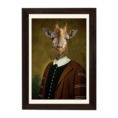 MD Art Collections – Wall Art for Living Room Animals Collection: Swan, Duck, Black Cat, Owl, Seven Cranes, Sika Deer, Swan Green, Bunny & Rabbit, Giraffe (A4/A3 with Black or Mahogany Wood PVC Frames)