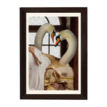MD Art Collections – Wall Art for Living Room Animals Collection: Swan, Duck, Black Cat, Owl, Seven Cranes, Sika Deer, Swan Green, Bunny & Rabbit, Giraffe (A4/A3 with Black or Mahogany Wood PVC Frames)