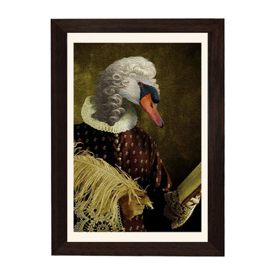 MD Art Collections – Wall Art for Living Room Animals Collection: Swan, Duck, Black Cat, Owl, Seven Cranes, Sika Deer, Swan Green, Bunny & Rabbit, Giraffe (A4/A3 with Black or Mahogany Wood PVC Frames)