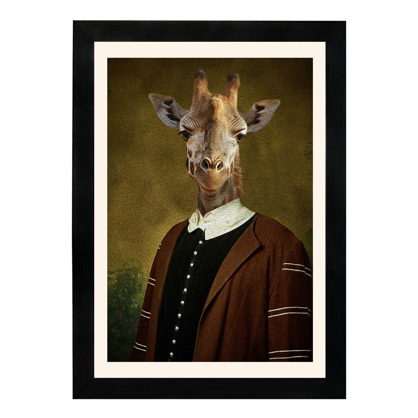 MD Art Collections – Wall Art for Living Room Animals Collection: Swan, Duck, Black Cat, Owl, Seven Cranes, Sika Deer, Swan Green, Bunny & Rabbit, Giraffe (A4/A3 with Black or Mahogany Wood PVC Frames)