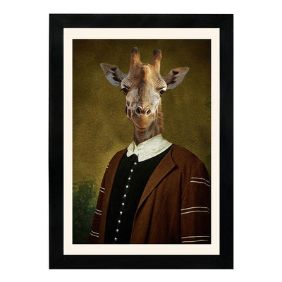 MD Art Collections – Wall Art for Living Room Animals Collection: Swan, Duck, Black Cat, Owl, Seven Cranes, Sika Deer, Swan Green, Bunny & Rabbit, Giraffe (A4/A3 with Black or Mahogany Wood PVC Frames)