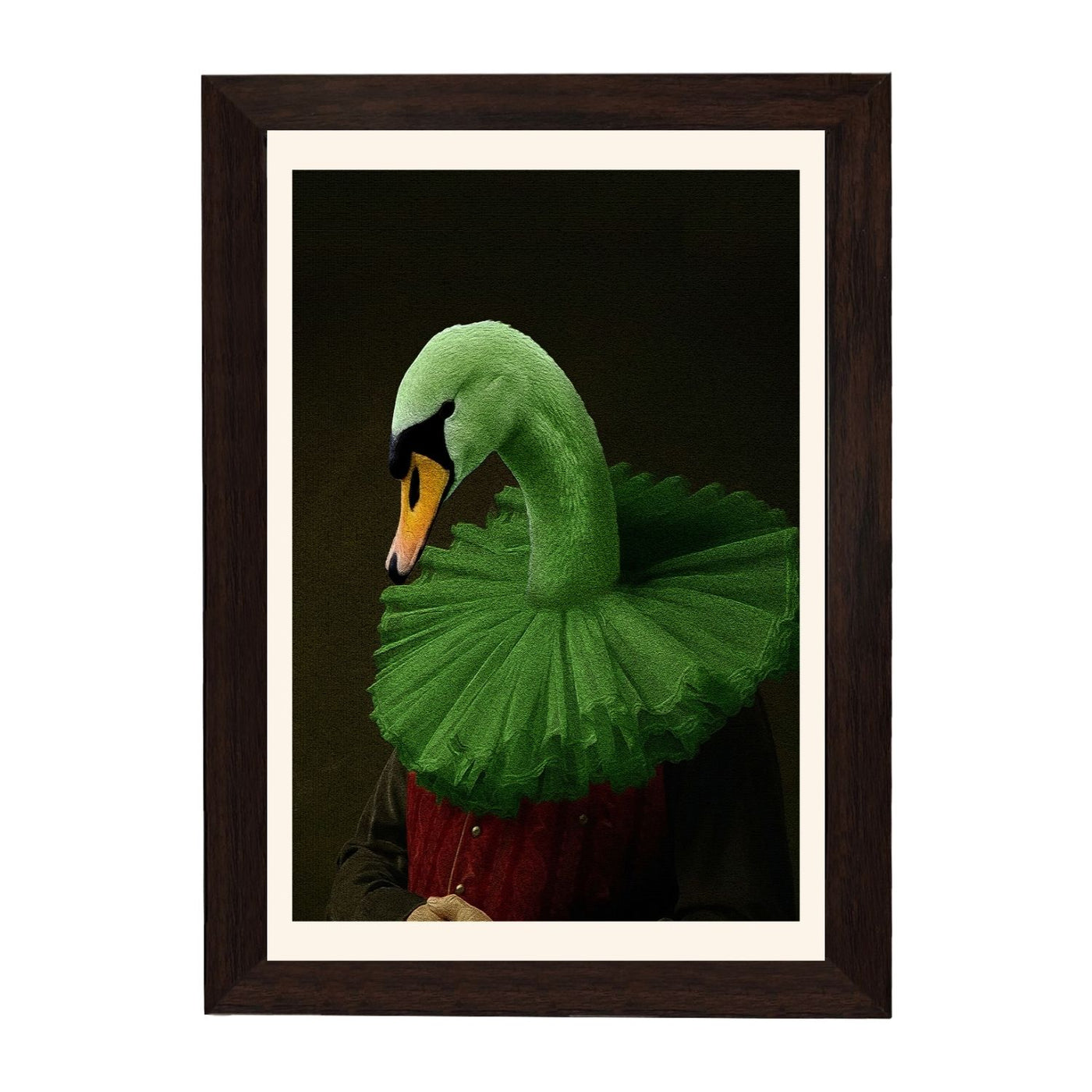 MD Art Collections – Wall Art for Living Room Animals Collection: Swan, Duck, Black Cat, Owl, Seven Cranes, Sika Deer, Swan Green, Bunny & Rabbit, Giraffe (A4/A3 with Black or Mahogany Wood PVC Frames)