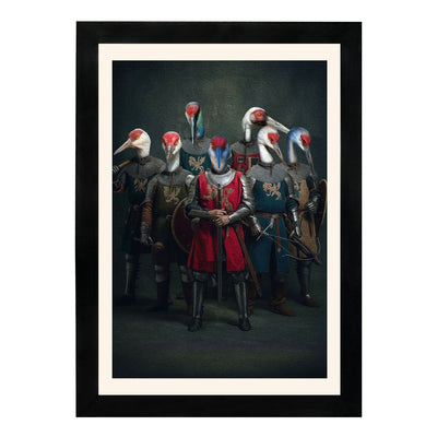 MD Art Collections – Wall Art for Living Room Animals Collection: Swan, Duck, Black Cat, Owl, Seven Cranes, Sika Deer, Swan Green, Bunny & Rabbit, Giraffe (A4/A3 with Black or Mahogany Wood PVC Frames)