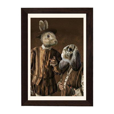 MD Art Collections – Wall Art for Living Room Animals Collection: Swan, Duck, Black Cat, Owl, Seven Cranes, Sika Deer, Swan Green, Bunny & Rabbit, Giraffe (A4/A3 with Black or Mahogany Wood PVC Frames)