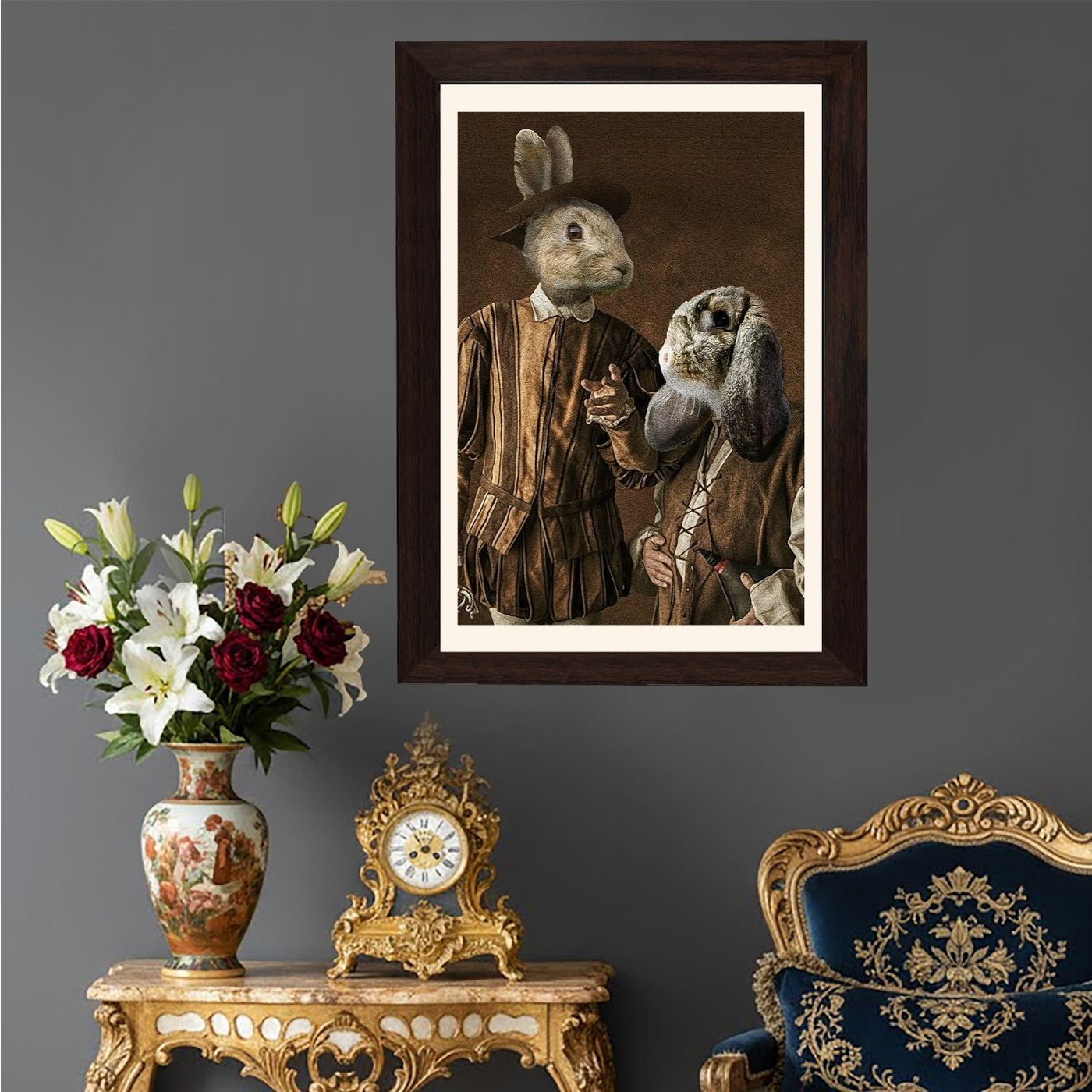 MD Art Collections – Wall Art for Living Room Animals Collection: Swan, Duck, Black Cat, Owl, Seven Cranes, Sika Deer, Swan Green, Bunny & Rabbit, Giraffe (A4/A3 with Black or Mahogany Wood PVC Frames)