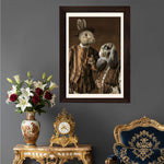 MD Art Collections – Wall Art for Living Room Animals Collection: Swan, Duck, Black Cat, Owl, Seven Cranes, Sika Deer, Swan Green, Bunny & Rabbit, Giraffe (A4/A3 with Black or Mahogany Wood PVC Frames)