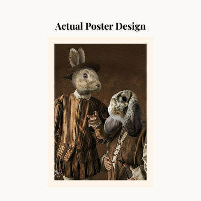 MD Art Collections – Wall Art for Living Room Animals Collection: Swan, Duck, Black Cat, Owl, Seven Cranes, Sika Deer, Swan Green, Bunny & Rabbit, Giraffe (A4/A3 with Black or Mahogany Wood PVC Frames)