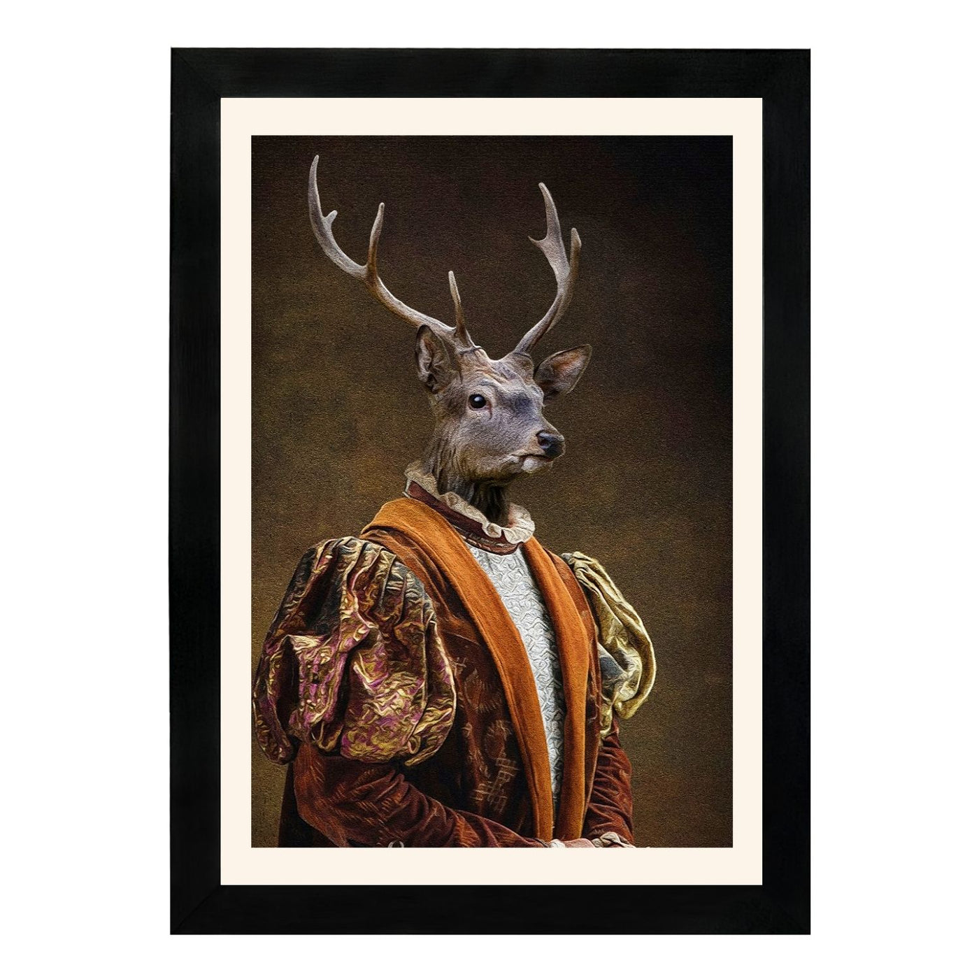 MD Art Collections – Wall Art for Living Room Animals Collection: Swan, Duck, Black Cat, Owl, Seven Cranes, Sika Deer, Swan Green, Bunny & Rabbit, Giraffe (A4/A3 with Black or Mahogany Wood PVC Frames)