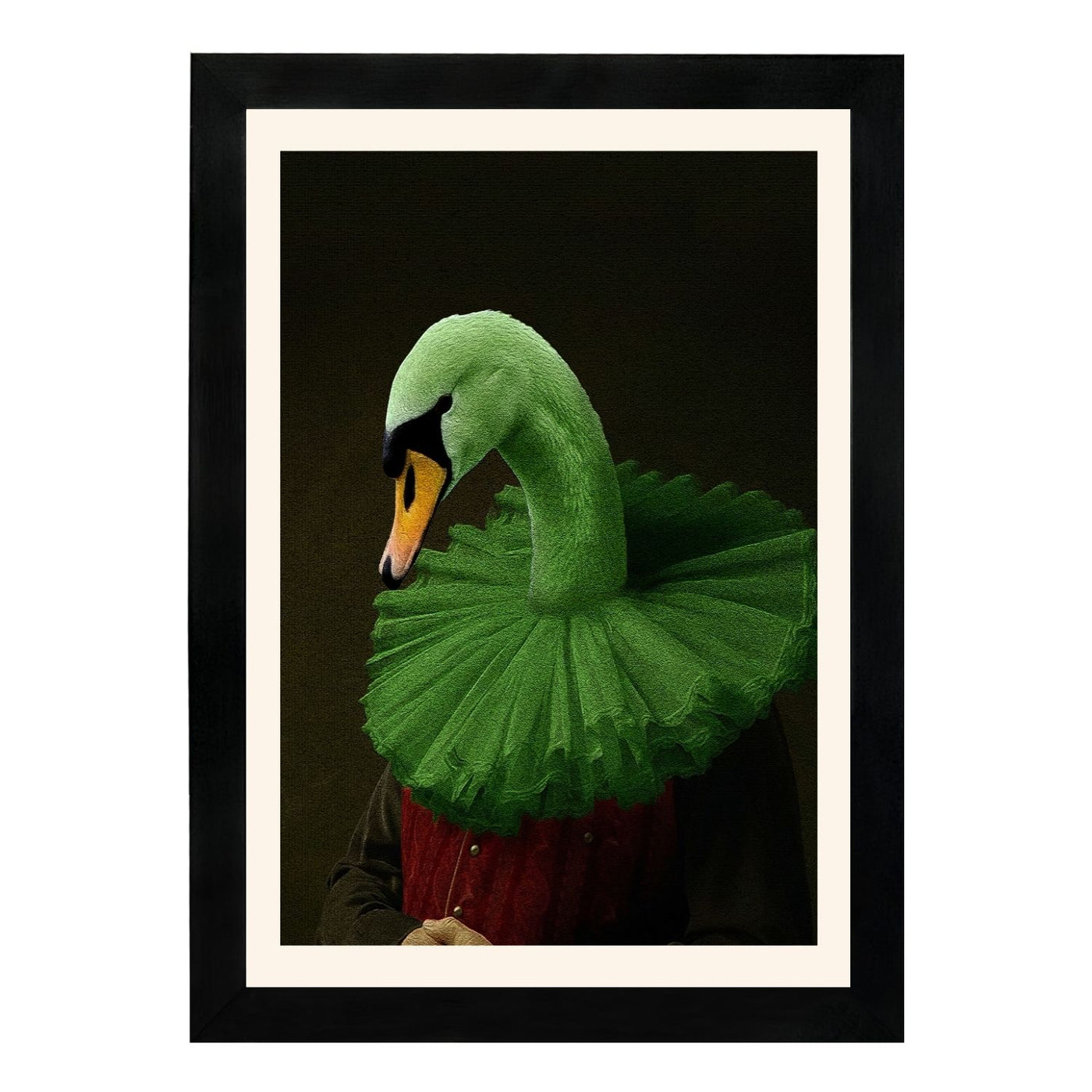 MD Art Collections – Wall Art for Living Room Animals Collection: Swan, Duck, Black Cat, Owl, Seven Cranes, Sika Deer, Swan Green, Bunny & Rabbit, Giraffe (A4/A3 with Black or Mahogany Wood PVC Frames)