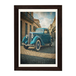 MD Art Collections - Vintage Cars Wall Art – Red, Black & Yellow, Blue, Black, Maroon Classic Car Prints | A4/A3 | PVC Black or Mahogany Wood Frame
