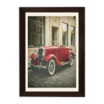 MD Art Collections - Vintage Cars Wall Art – Red, Black & Yellow, Blue, Black, Maroon Classic Car Prints | A4/A3 | PVC Black or Mahogany Wood Frame