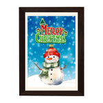 MD Art Collections - Christmas Wall Art Collection – Santa Claus, Christmas Truck, Trees, Snowman, Reindeer, Card & Decorations | A4/A3 | PVC Black or Mahogany Wood Frame