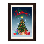 MD Art Collections - Christmas Wall Art Collection – Santa Claus, Christmas Truck, Trees, Snowman, Reindeer, Card & Decorations | A4/A3 | PVC Black or Mahogany Wood Frame