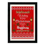 MD Art Collections - Christmas Wall Art Collection – Santa Claus, Christmas Truck, Trees, Snowman, Reindeer, Card & Decorations | A4/A3 | PVC Black or Mahogany Wood Frame