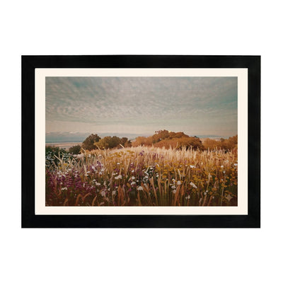 MD Art Collections – Retro Countryside Wall Art | Autumn, Coastal, Village, Wildflower & Mountain Scenes | A4/A3 Black or Mahogany Wood PVC Frame