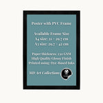 MD Art Collections - Glam Makeup Decor Wall Art A4/A3 PVC Black/Mahogany Wood Frame