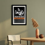 MD Art Collections - Motivational Gym Wall Art A4/A3 PVC Black/Mahogany Wood Frame