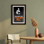 MD Art Collections - Motivational Gym Wall Art A4/A3 PVC Black/Mahogany Wood Frame