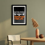 MD Art Collections - Motivational Gym Wall Art A4/A3 PVC Black/Mahogany Wood Frame
