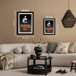 MD Art Collections - Motivational Gym Wall Art A4/A3 PVC Black/Mahogany Wood Frame