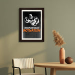 MD Art Collections - Motivational Gym Wall Art A4/A3 PVC Black/Mahogany Wood Frame