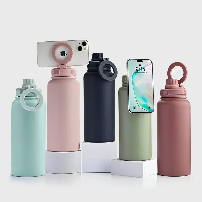 Gym bottle with Mobile holder.