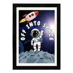 MD Art Collections - Outer Space Wall Art A4/A3 PVC Black/Mahogany Wood Frame