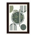 MD Art Collections | Minimalist Abstract Wall Art – Sage Green, Watercolor Green, Beige Flower, Wildflower & Green | A4/A3 Black or Mahogany Wood PVC Frame