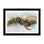 MD Art Collections Contemporary Abstract Wall Art – Pick Your Design: Marble Grain, Silent Flow, Electric Harmony, Brushstroke, Coastal Swirl, Interlocking Rings, Metallic Circles, Neon Energy, A4/A3 with Black or Mahogany Wood PVC Frame