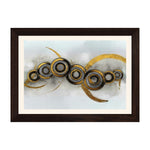 MD Art Collections Contemporary Abstract Wall Art – Pick Your Design: Marble Grain, Silent Flow, Electric Harmony, Brushstroke, Coastal Swirl, Interlocking Rings, Metallic Circles, Neon Energy, A4/A3 with Black or Mahogany Wood PVC Frame
